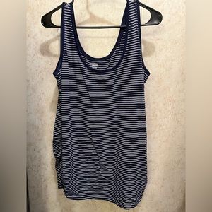 Women’s blue & white maternity tank top size L